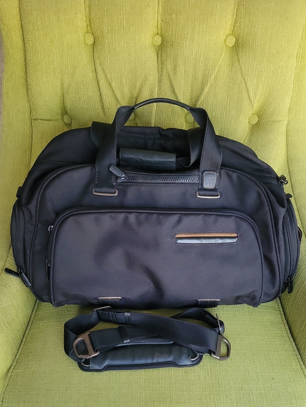 TUMI TECHBlack Men's Travel Duffel Bag with Shoulder Strap